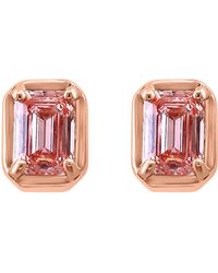 Effy - 14k Rose Gold Lab Created Pink Diamond Stud Earrings - Lyst