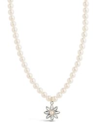 Sterling Forever - Esti Cubic Zirconia & Cultured Pearl Necklace - Lyst