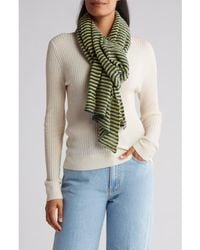Portolano - Stripe Wool Blend Scarf - Lyst