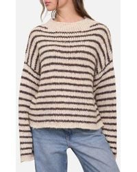 Blu Pepper - Stripe Mock Neck Sweater - Lyst