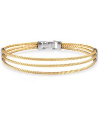 Alor - Two-tone Triple Cable Bangle Bracelet - Lyst
