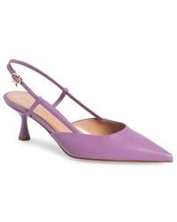 Gianvito Rossi - Ascent Pointed Toe Kitten Heel Slingback Pump - Lyst