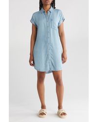 Blu Pepper - Striped Shirtdress - Lyst