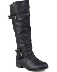 Journee Collection - Bite Ruched Riding Boot - Lyst