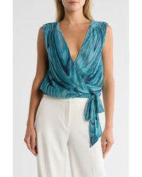Ramy Brook - Cordeli Surplice V-Neck Side Tie Top - Lyst
