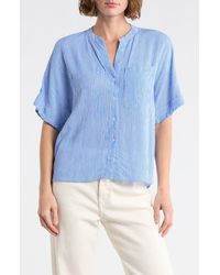Tahari - Split Neck Shirt - Lyst