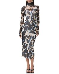AFRM - Shailene Long Sleeve Body-Con Midi Dress - Lyst