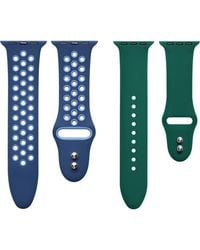 The Posh Tech - 2-Pack Assorted Silicone Apple Watch Watchbands - Lyst