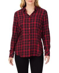 Foxcroft - Rhea Plaid Button-Up Shirt - Lyst