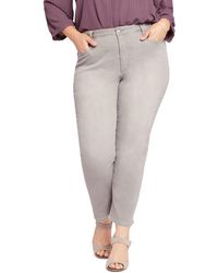 NYDJ - High Waist Ankle Relaxed Straight Leg Jeans - Lyst