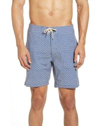 Faherty - Scallop Print Board Shorts - Lyst