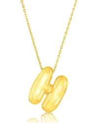 Simona - Bubble Initial Pendant Necklace - Lyst