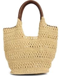 BCBGMAXAZRIA - Woven Raffia Tote Bag - Lyst