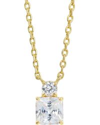 Savvy Cie Jewels - Cubic Zirconia Birthstone Pendant Necklace - Lyst
