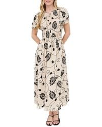 august sky mixed media long sleeve maxi dress Mixed Media Long Sleeve Maxi Dress (Women)