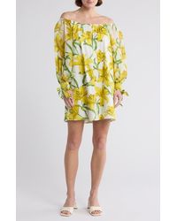 Alice + Olivia - Artemis Off The Shoulder Long Sleeve Minidress - Lyst
