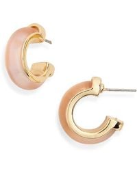 Nordstrom Rack - Frosted Resin Huggie Hoop Earrings - Lyst
