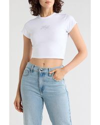 BOSS - Dome B Logo Graphic Cropped T-Shirt - Lyst