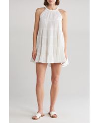 Elan - High Neck Tiered Cover-up Dress - Lyst