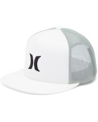 Hurley - Icon Solid Flat Trucker Baseball Cap - Lyst