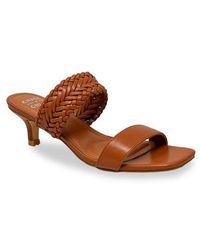 In Touch Footwear - Woven Double Strap Kitten Heel Sandal - Lyst