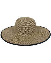 David & Young - David And Young Marled Straw Ponytail Floppy Hat - Lyst