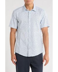 BOSS - Roan Geo Print Short Sleeve Button-Up Shirt - Lyst