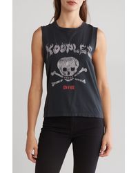The Kooples - Skull Graphic Jersey Muscle T-shirt - Lyst