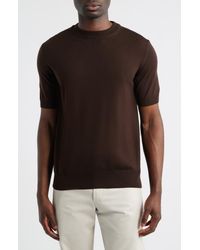 Aurélien - Cashwool Short Sleeve Crewneck Sweater - Lyst
