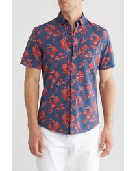 14th & Union - Floral Print Seersucker Button-down Shirt - Lyst