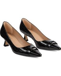 LK Bennett - Jen Croc Embossed Pointed Toe Pump - Lyst