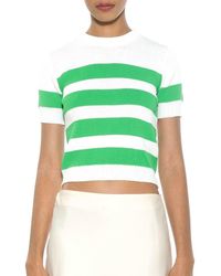 Alexia Admor - Pat Stripe Short Sleeve Sweater Top - Lyst
