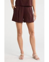 Madewell - Solid Linen Blend Shorts - Lyst