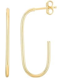 KARAT RUSH 14k Yellow Gold Geometric C Hoop Earrings At Nordstrom Rack