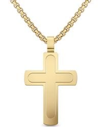 EDFORCE - Two Layer Cross Necklace - Lyst