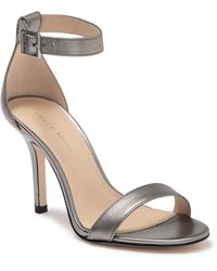 pewter barely there heels