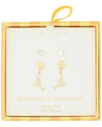 Leith - Seabreeze & Daydreams Set Of 2 Cubic Zirconia Lemon Drop Earrings - Lyst