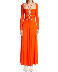 Proenza Schouler - Cutout Long Sleeve Jersey Dress - Lyst