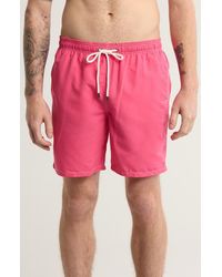 Bugatchi - Clyde Solid Swim Trunks - Lyst