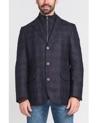 Flynt - Plaid Wool Hybrid Sport Coat With Removable Bib - Lyst