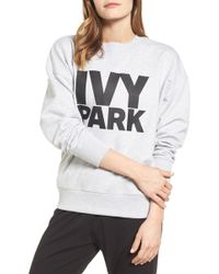Ivy Park Logo Hoodie In Grey - Gray