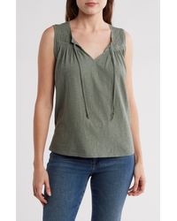 Lucky Brand - Cotton Embroidered Yoke Tank - Lyst