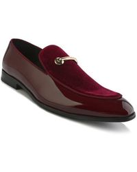 Gino Vitale - Velvet & Patent Leather Bit Loafer - Lyst
