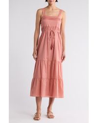 The Good Journey - Empire Waist Tiered Cotton Sundress - Lyst