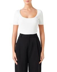 Endless Rose - Short Sleeve Ribbed Sweater - Lyst