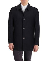 Cole Haan - Wool Blend Plush Car Coat - Lyst