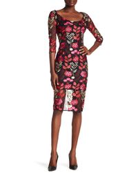 Alexia Admor Floral Embroidered Sheath Dress