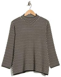 Max Studio - Check Mock Neck Sweater - Lyst
