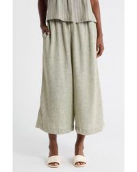 Max Studio - Drawstring Waist Crop Wide Leg Pants - Lyst