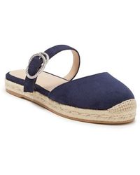 Stuart Weitzman - Crystal Buckle Espadrille Mule - Lyst